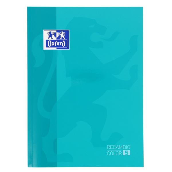 Oxford School Touch Cuaderno de Recambio - Tamaño A4 - Tapa Blanda - Encolado 5x5 - 80 Hojas · Pack de 5 uds.