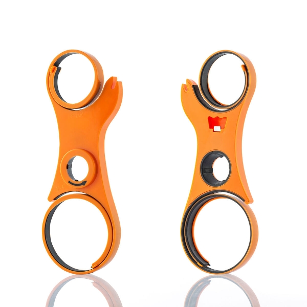 Innovagoods Abridor Multifuncion 5 en 1 - Ergonomico - Reduce Esfuerzos - 24.5x9x2cm - Color Naranja