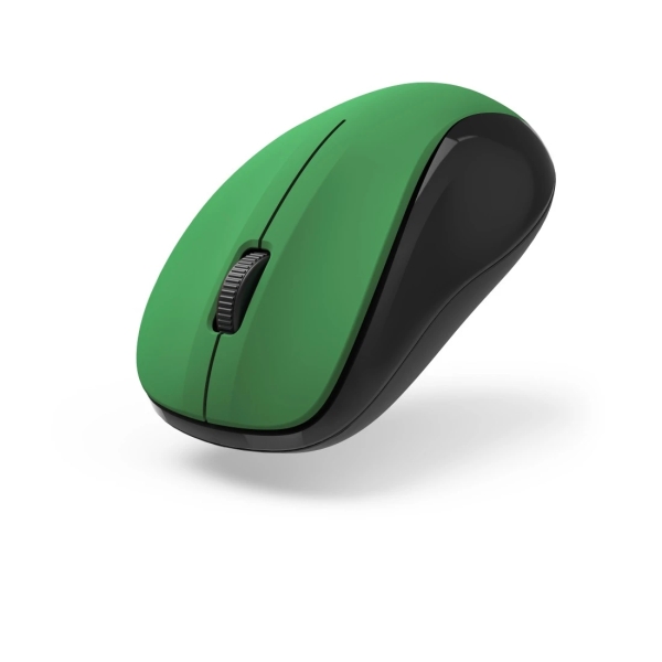 Hama Mw-300 V2 Raton Optico Inalambrico 1200dpi - 3 Botones - Silencioso - USB-A RF 2.4GHz - Uso Ambidiestro - Rango 10m - 5.8x3.7x10.3cm - Color Negro y Verde