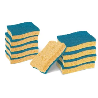 Scotch-Brite Pack de 10 Estropajos de Cocina - No Raya - Celulosa - Color Amarillo