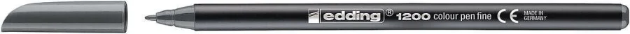 Edding 1200 Rotulador - Punta Redonda - Trazo 1mm - Tinta con Base de Agua - Color Gris · Pack de 10 uds.