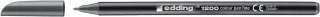 Edding 1200 Rotulador - Punta Redonda - Trazo 1mm - Tinta con Base de Agua - Color Gris · Pack de 10 uds.