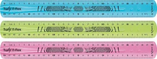 Maped Twist´n Flex Regla de Flexible 30cm - Irrompible - Doble Graduacion - Colores Aleatorios Azul, Rosa y Verde