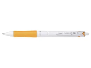 Pilot Boligrafo de Bola Retractil Acroball PureWhite - Recargable - Fabricado con Plastico Reciclado - Punta Redonda 1mm - Trazo 0.28mm - Grip Ergonomico - Color Naranja · Pack de 10 uds.
