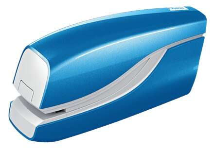 Petrus WOW E-310 Contactless Grapadora Electrica - Hasta 10 Hojas - Grapado Cerrado - Utiliza Grapas Petrus Nº10 - Color Azul Metalizado