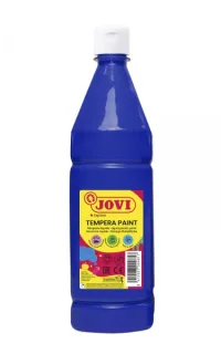 Jovi Tempera Paint Tempera Liquida 1000ml - Base Agua - Lista para Usar - Alto Poder Cubriente - Secado Rapido - Excelente Rendimiento - Facil Aplicacion - Color Azul Oscuro