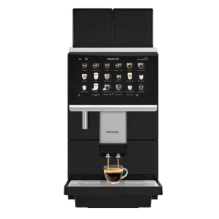 Cecotec Cremmaet Lounge Cafetera Espresso Automatica - Potencia 2900W - Capacidad 1400g de Cafe - Pantalla Tactil - 2 Depositos de 1.8L - Molinillo de Ceramica - Temperatura Regulable - Colo