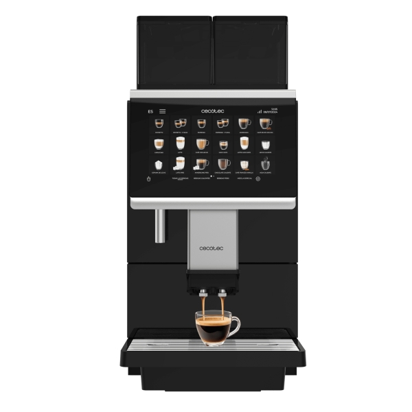 Cecotec Cremmaet Lounge Cafetera Espresso Automatica - Potencia 2900W - Capacidad 1400g de Cafe - Pantalla Tactil - 2 Depositos de 1.8L - Molinillo de Ceramica - Temperatura Regulable - Colo