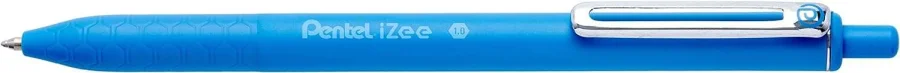 Pentel iZee Boligrafo de Bola Retractil - Punta 0.7mm - Trazo 0.35mm - Clip de Metal - Color Azul Claro · Pack de 12 uds.