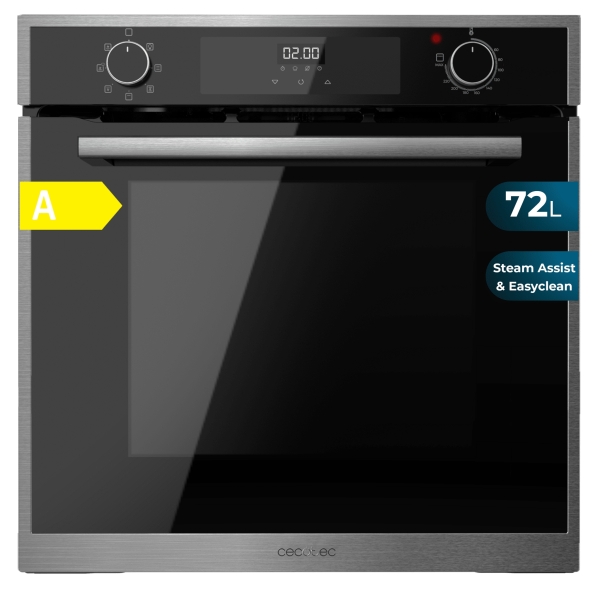 Cecotec Bolero Hexa M226000 Edge A Horno Integrable - Potencia 2800W - Capacidad 72L - Control Tactil - Puerta Triple de Cristal - 7 Funciones - Color Negro