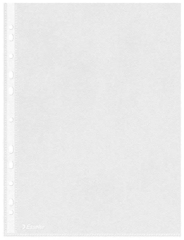 Esselte Eco Pack de 100 Fundas Multitaladro Portadocumentos A4 - Lamina de PP Reciclable Transparente de 0,05mm - Acabado Piel de Naranja - 11 Taladros
