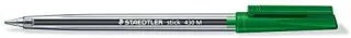Staedtler Stick 430 Boligrafo con Capuchon - Punta 0.35mm - Tinta Endeleble - Color Verde · Pack de 50 uds.