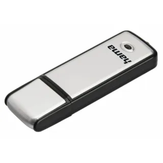 Hama Fancy Memoria Pendrive USB 2.0 con Tapa - 16GB de Capacidad - 10Mb/s de Transferencia - Aluminio Cepillado - 20x68x8mm - Color Negro y Plata