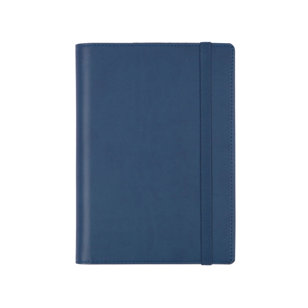 Finocam Duoband Agenda con Bloc de Notas - Anual 2026 - Formato E5 - 130x15x192mm - Semana Vista Horizontal - Color Azul