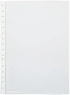 Pardo Pack de 100 Fundas Multitaladro A4 Transparentes 60 Micras - Acabado Piel de Naranja - Refuerzo en Blanco