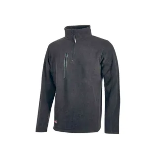 Upower Bering Sudadera de Trabajo con Medio Cremallera - Talla 2XL - Durabilidad y Confort, Proteccion DPI1, Material 100% Poliester - Color Gris Meteorito