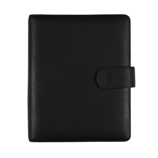 Finocam Open Piel Andrea Agenda Organizador en Catalan - Anual 2026 - Formato 1000 - 205x43x249mm - Semana Vista en Vertical - Color Negro