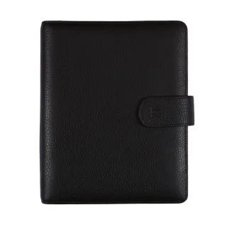 Finocam Open Piel Andrea Agenda Organizador en Catalan - Anual 2026 - Formato 1000 - 205x43x249mm - Semana Vista en Vertical - Color Negro