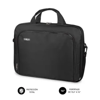 Subblim Maletin Oxford Resistente de Poliester - Interior Acolchado y Reforzado - Dos Compartimentos Separados - Bolsillo Exterior de Gran Capacidad - Correa de Hombro Ajustable y Desmontabl