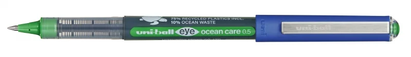 Uni-ball Eye Ocean Care UB-150ROP Boligrafo de Tinta Liquida - Punta de Bola 0.5mm - Tinta Resistente al Agua y Luz - Color Verde · Pack de 12 uds.