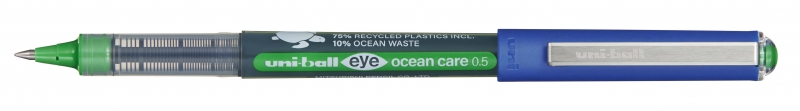 Uni-ball Eye Ocean Care UB-150ROP Boligrafo de Tinta Liquida - Punta de Bola 0.5mm - Tinta Resistente al Agua y Luz - Color Verde · Pack de 12 uds.