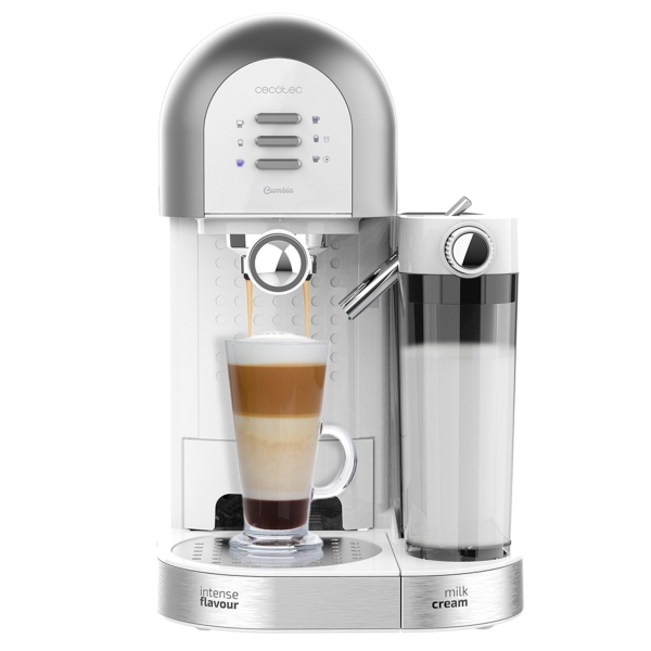 Cecotec Power Instant-ccino 20 Chic Serie Bianca Cafetera Espresso Compatible con Capsulas - Potencia 1470W - Presion 20bar - Deposito de 0.7ml - Temperatura Regulable - Termoblock - Color B
