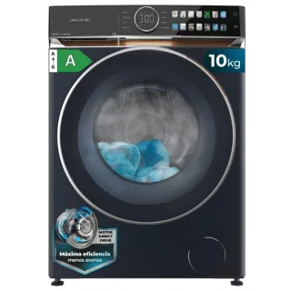 Cecotec Bolero DressCode 10980 Direct Drive Titanium A Lavadora de Carga Frontal - Capacidad 10kg - Velocidad 1400rpm - Puerta XXL - 14 Programas - Color Azul Marino