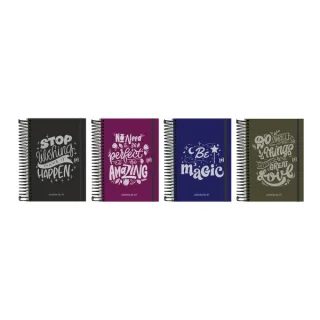 Oxford Be Inspired Agenda Escolar con Espiral - Castellano - Tapa Extradura - Formato Octavo - Dia Pagina - Colores Surtidos · Pack de 8 uds.