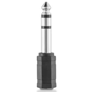 Hama Essential Adaptador Jack - Hembra 3.5mm - Macho 6.3mm - Color Negro