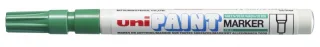Uni-ball PX-21 Paint Marker - Marcador de Pintura - Punta Acrilica de Bala 0.8-1.2mm - Permanente en Todas las Superficies - Resistente a Luz y Agua - Cuerpo de Aluminio - Color Verde · Pack