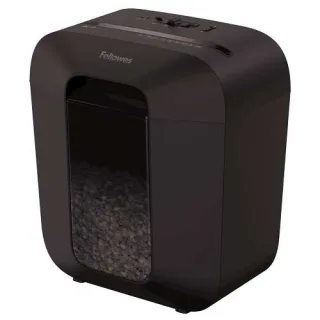 Fellowes LX25M Destructora de Papel Manual Minicorte P-4 - Destruye hasta 6 Hojas - Capacidad de la Papelera 11.5L - Color Negro