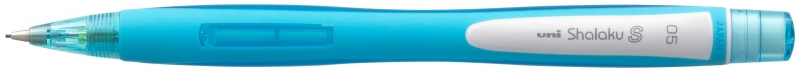 Uni-ball Shalaku S M5-228 Portaminas - Ancho de Trazo 0.5mm - 2 Minas HB - Goma de Borrar Incluida - Color Azul Claro · Pack de 12 uds.