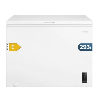 Cecotec Bolero CoolMarket Chest 293P White E Congelador Horizontal Convertible - Capacidad 293L - Temperatura Regulable - Cesta con Asas - Alarma de Puerta Abierta - Color Blanco