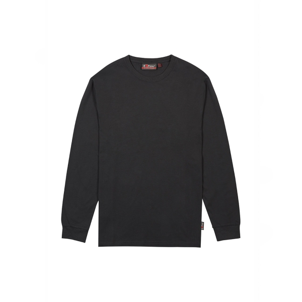 Upower Renga Camiseta de Manga Larga - Talla 2XL - Algodon Suave, Diseño Elegante, Refuerzos en Hombros y Cuello, Proteccion DPI1, Estilo Moderno y Duradero - Color Negro Carbon