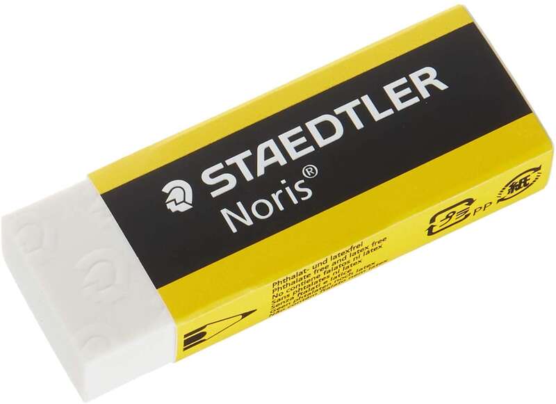 Staedtler Noris 526 N20 Goma de Borrar - Alta Calidad - Minimos Residuos - Color Blanco · Pack de 20 uds.