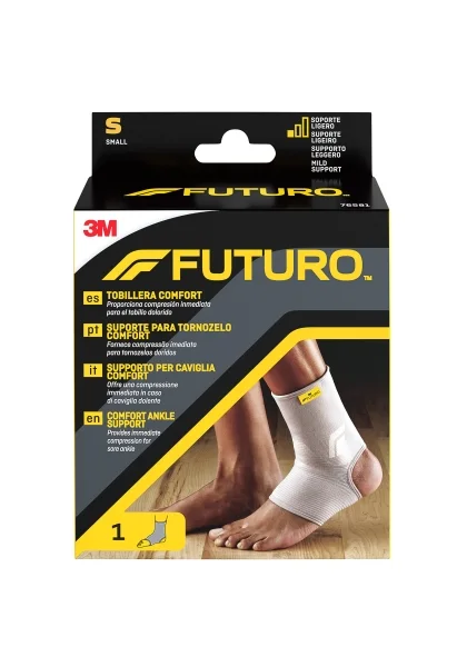 Futuro Comfort Tobillera - Talla S (25.4 - 31.8cm) - Transpirable - Elastico - Color Gris