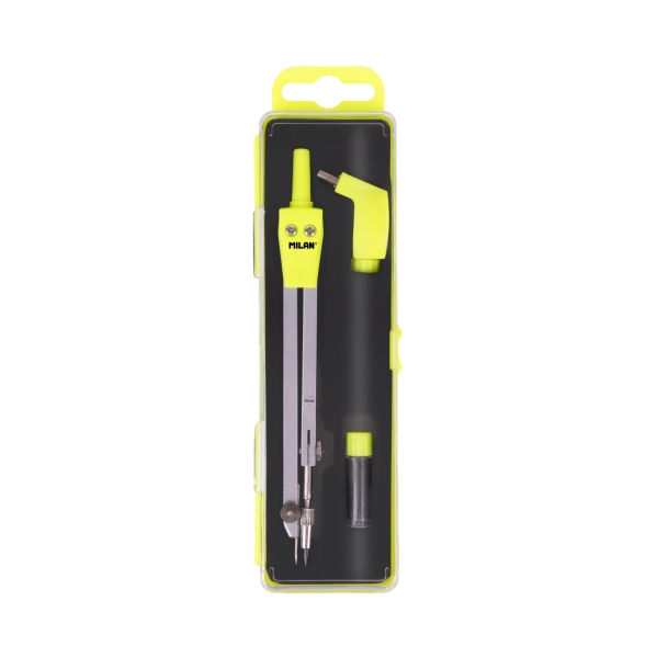 Milan Acid Compas Universal - Incluye Adaptador y Minas de Recambio - Color Amarillo