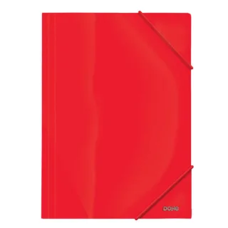 Dohe Carpeta de Gomas con Tres Solapas - 600 Micras - Fabricada en Polipropileno Opaco Cristal - Cierre de Gomas Redondas · Pack de 10 uds.