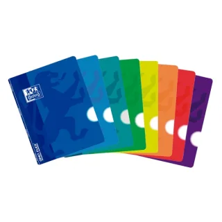 Oxford School Openflex A4 Libreta Grapada - Tapa de Plastico Resistente - 48 Hojas Lisas - Formato A4 - Colores Surtidos · Pack de 10 uds.