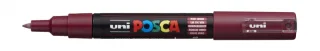 Posca PC-1M Marcador de Pintura - Punta Conica 0.7mm - Tinta Base al Agua - Resistente a la Luz - No Permanente - Color Vino · Pack de 6 uds.