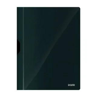 Dohe Dossier con Clip Metalico - Tamaño A4 - Fabricado en Polipropileno Opaco de 350 Micras - Color Negro · Pack de 8 uds.