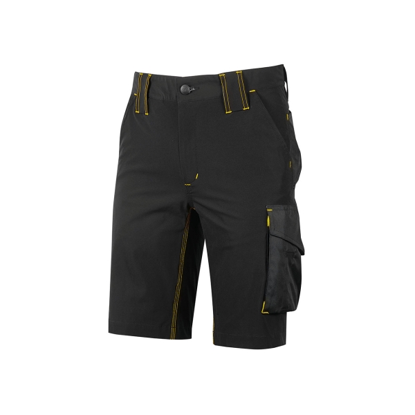Upower Mercury Lady Pantalon Corto Elastico - Talla 2XL - Repelente al Agua, Alta Transpirabilidad, Secado Rapido, Multiples Bolsillos, Cintura Ajustable, Proteccion DPI1, Slim Fit - Color N