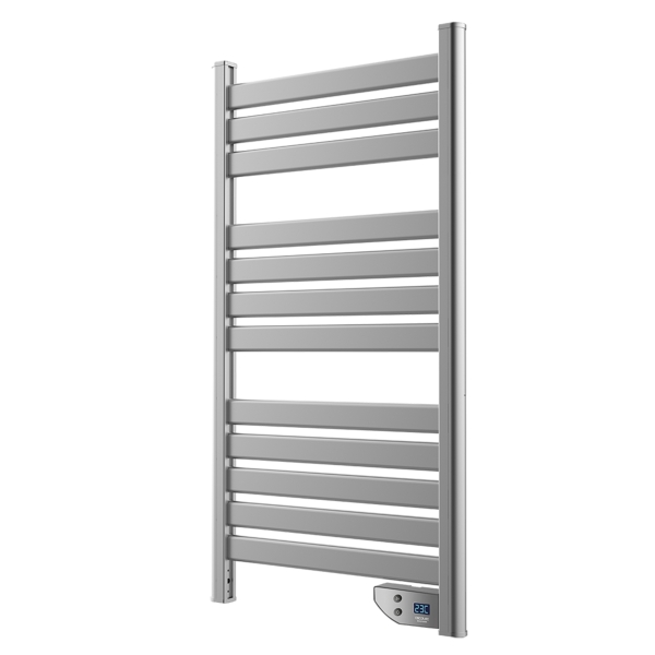 Cecotec ReadyWarm 9050 Toallero Electrico - Potencia de 500W - Aluminio - Pantalla LED - Calienta 8m2 - Proteccion IPX4 - Funcion Flash-Drive de Secado - 55x4x102cm - Color Gris