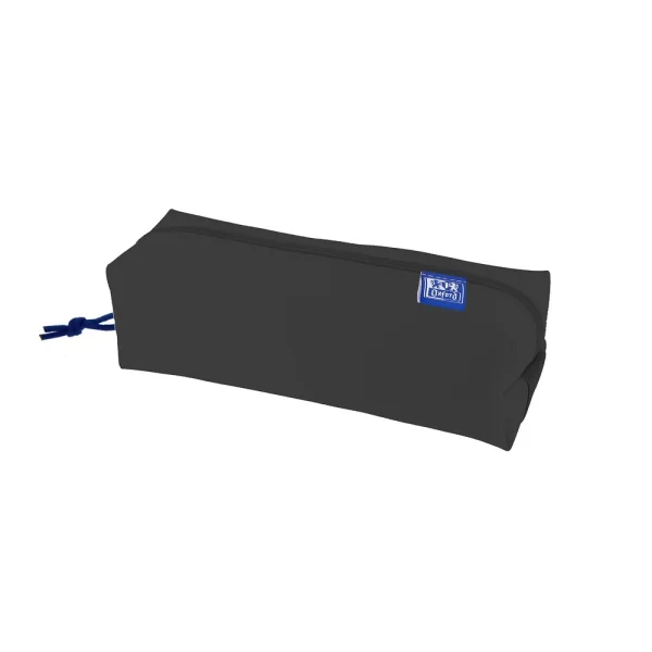 Oxford Kangoo Live and Go Estuche Cuadrado Grande - Goma Elastica para Cuadernos - Color Negro
