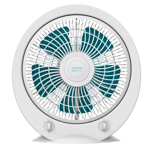 Cecotec EnergySilence 4500 Power Box Ventilador de Suelo con 5 Aspas - 45W - Diametro de 12" - 3 Velocidades - Temporizador - Rejilla Giratoria Multidireccional - Base Estable - Color Blanco