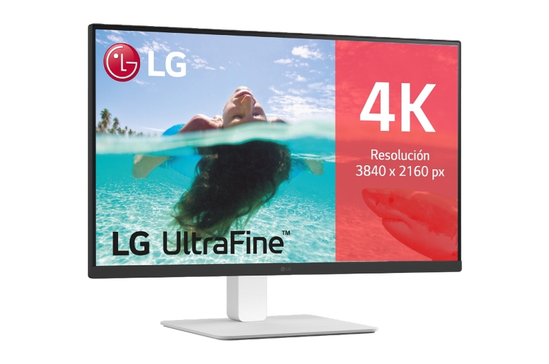 LG UltraFine Monitor LED 27" IPS UltraHD 4K HDR10 - 60Hz - Respuesta 5ms - Angulo de Vision 178º - 16:9 - HDMI, DisplayPort - VESA 100x100mm - Color Blanco