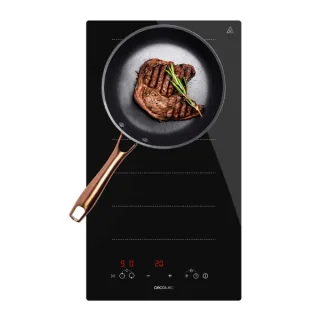 Cecotec Bolero Squad I 2100 Flex Cocina de Induccion Encastrable - 3500W - Temporizador - Detector de Sartenes - Control Tactil - 9 Niveles de Potencia - Funcion Booster - Color Negro