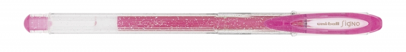 Uni-ball Signo Sparkling UM-120SP Roller de Tinta Gel - Punta de Bola 1mm - Tinta Pigmentada Resistente al Agua y Luz - Efecto Purpurina - Color Rosa · Pack de 12 uds.