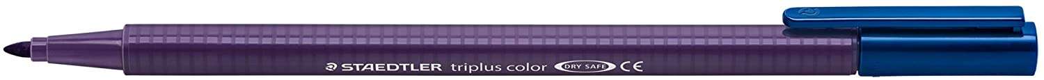 Staedtler Triplus Color 323 Rotulador de Punta Fina - Trazo 1mm Aprox - Tinta Base de Agua - Color Azul Indigo · Pack de 10 uds.