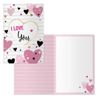 Dohe Pack de 6 Tarjetas de Felicitacion de San Valentin - 11.5x17cm - Impresas a Todo Color - Estampaciones con Pelicula de Color - Estampacion en Seco - Papel Offset Blanco de 300gr - Inclu